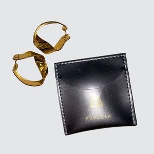 PDPAOLA Gravity Twirl Earrings - 18K Gold - Spain